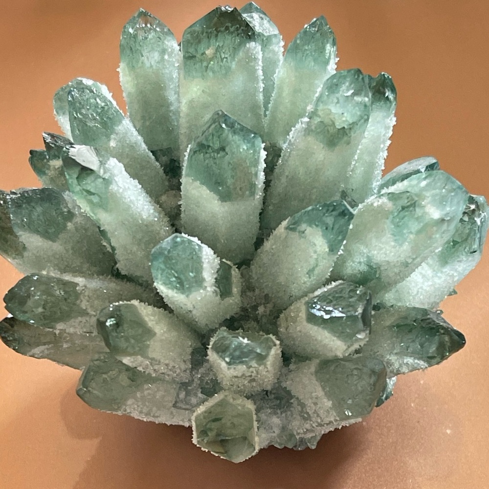 Wow!  Phantom green ghost Lemuria Quartz Clusters - Picture 9 of 10